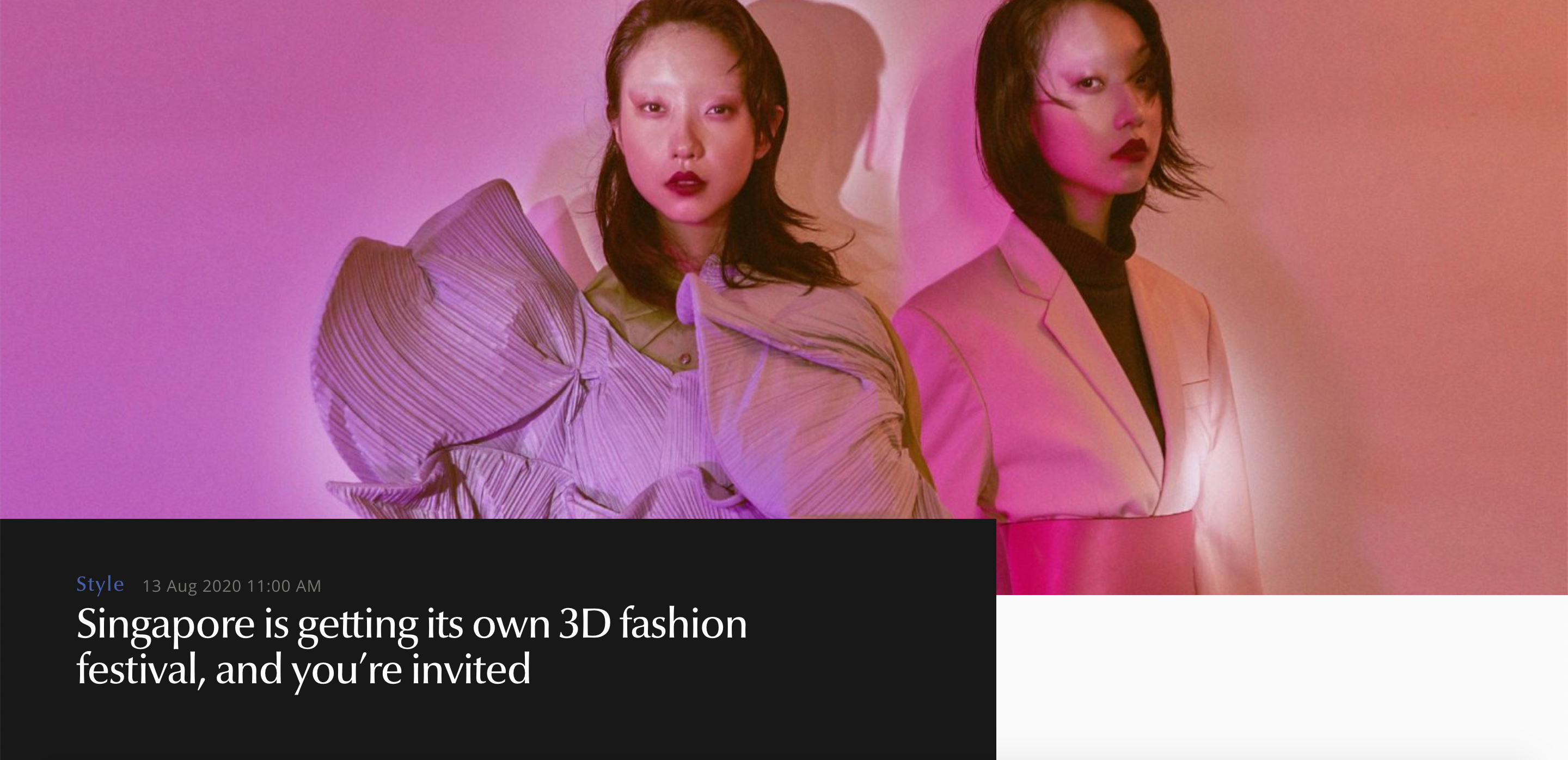 Lifestyle Asia | Singapore is getting its own 3D fashion festival, and you’re invited