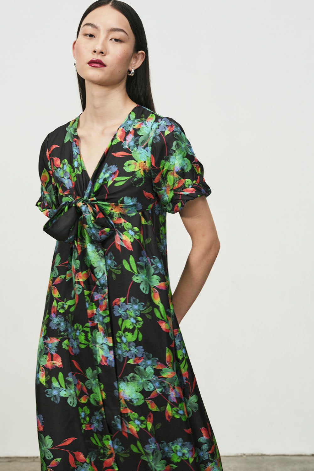 SILK EDEN PRINT DRESS